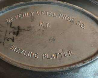 Beverly Metal Prod Co. Sizzling Platters