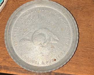 Vintage Ontario Department of Travel & Publicity Souvenir Coaster