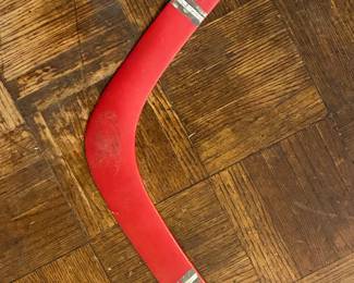 Vintage Red Wooden Boomerang - Possibly Wham-O