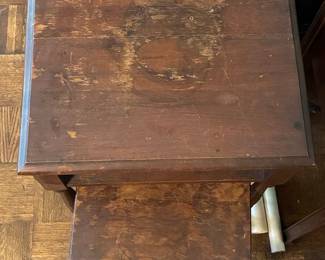 Vintage Wooden Step Stool Side Table