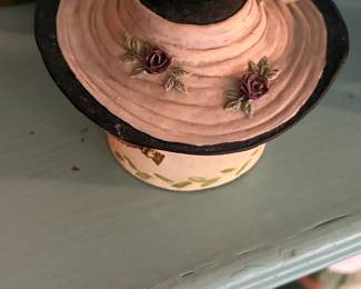 Willow Hall Jane Asher "Emma" Hat-Shaped Trinket Box