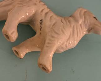 Vintage Porcelain Dog Figurine - Likely Borzoi or Wolfhound