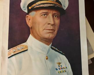 1942 Chicago Sun Admiral Ernest J. King Portrait Print
