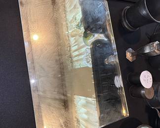 Vintage Beveled Glass Vanity Mirror Tray