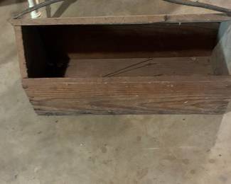 Vintage Wooden Tool Tote Box