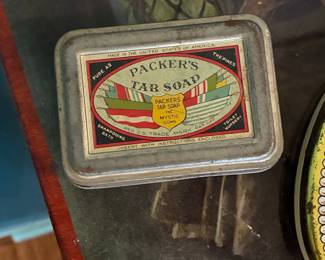 Vintage Packer's Tar Soap Tin - "The Pines" Variant