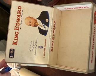 Vintage King Edward Invincible Deluxe Cigar Box - Swisher & Son