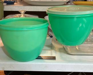 Vintage Tupperware Crisp-It Lettuce Keeper Bowls (Pair)