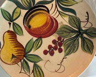 Joagco Ceramics Japan Fruit Motif Pedestal Cake Stand