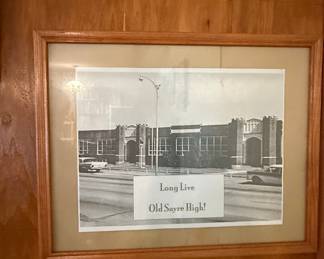 Framed Photograph of Old Sayre High School