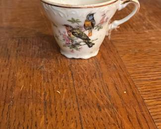 Vintage Royal Crown Porcelain Bird Demitasse Cup