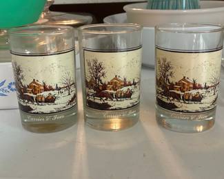 Arby's Currier & Ives "American Farm in Winter" Collector Series Glasses (Set of 3)