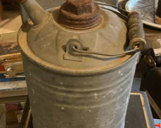 Vintage J&L Ware Galvanized Steel Gasoline Utility Can