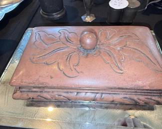 Carved Acanthus Motif Wooden Box