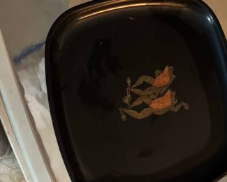 Couroc of Monterey "Frog Trio" Serving Tray