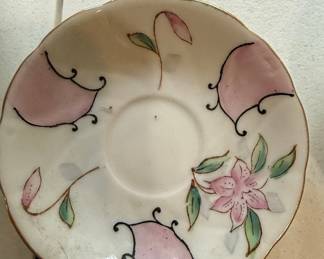 Bone China Hand Painted Floral Saucer
