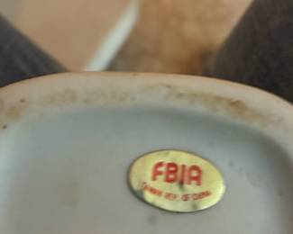 FBIA Porcelain Figurine of Farmer with Rooster