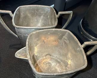 Vintage Pewter Sugar and Creamer Set