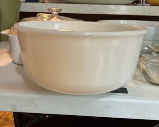 Fire-King Ivory Casserole Dish #447