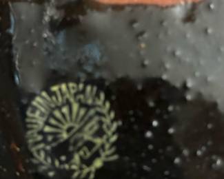 Vintage Black Hand-Painted Floral Divided Dish, Made in Japan