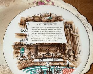 Vintage Enesco 'A Kitchen Prayer' Decorative Plate