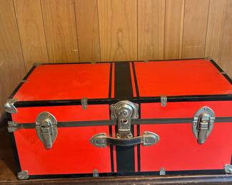 Vintage Vulcanized Fiber Travel Trunk