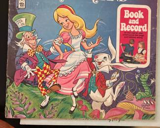 Peter Pan Records Alice in Wonderland Book and Record Set