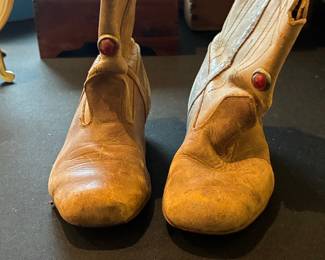 Vintage Child's Western-Style Leather Boots