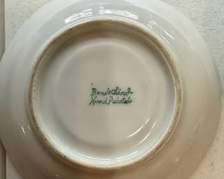 Bone China Hand Painted Floral Saucer