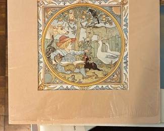 Walter Crane 'The Child, The Farm Animals' Art Print