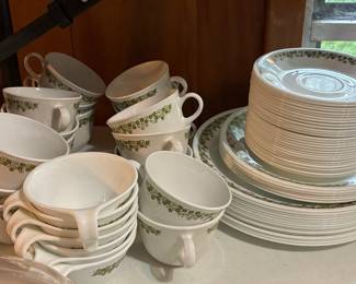 Corelle Spring Blossom Green Dinnerware