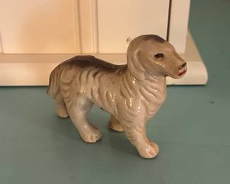 Vintage Porcelain Dog Figurine - Likely Borzoi or Wolfhound