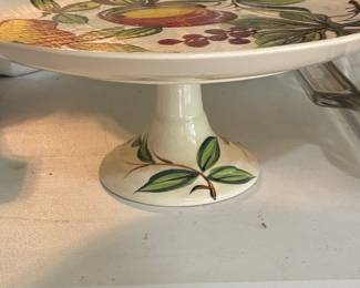 Joagco Ceramics Japan Fruit Motif Pedestal Cake Stand