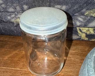 Vintage Glass Storage Jar with Lid