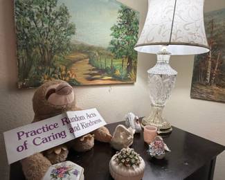 Crystal Lamp and decor