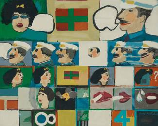 3261 Joyce Wieland (1931-1998) "Captain" Silkscreen in colors on paper From the edition of 200 Signed in the plate lower right; Editions Markgraf, Canada, prntr.; The Canadian Art Council, Canada, pub. Sheet: 20 x 25 in. Estimate: $300 - $500