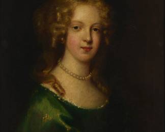 3412 In the Style of William Dobson (1611-1646) Portrait of a young woman Oil on canvas Unsigned 23 x 18 in. Estimate: $300 - $500