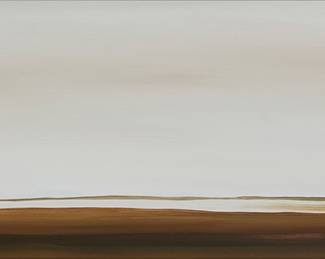 3105 Rick Fleury (b. 1960) "Copper Tide," 2007 Oil on copper Signed and dated lower right: Fleury 07; incised with the signature "Rick Fleury" and inscription "Copperwork II," verso; titled in ink on a gallery label affixed to the frame's verso Sight: 5 3/4 x 17 3/4 in. Estimate: $300 - $500