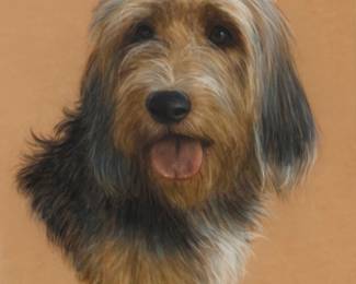 3035 Glenna Hartmann (1948-2008) Otterhound portrait, 1980 Pastel on paper Signed and dated lower right: Hartmann '80 Sight: 14 x 12 in. Estimate: $600 - $800