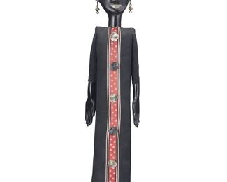 3126 Kim Frances (20th/21st Century) An African doll figure, 1994 Painted wood, canvas, metal Signed and dated to head verso: KIM FRANCES / © 94 Height 30 in., width 6 1/2 in., depth 4 3/8 in. Estimate: $200 - $300