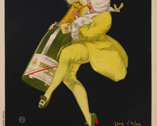 3153 Jean D'Ylen (1886-1938) French Fiorino Asti Spumante Alcohol advertising poster, 1922 Lithographic poster in colors on paper From the edition of unknown size With the signature printed as part of the image lower right; Vercasson, Paris, France, prntr./pub. Image: 60 1/4 x 42 1/4 in.; Sight: 62 1/2 x 44 1/2 in. Estimate: $1,000 - $1,500