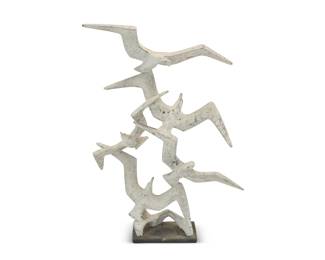 3384 Albert Theodore Stewart (1900-1965) Seagulls Painted fiberglass on wood base Unmarked Height overall 34 3/4 in., width 24 in., depth 13 1/2 in. Estimate: $400 - $600