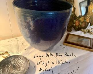 Large Delta Blue Bowl 12’’ High by 13’’ wide - McCarty Merigold, Miss