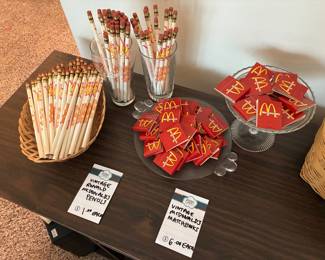Vintage Ronald McDonalds Pencils, Vintage Ronald McDonalds Matchbooks