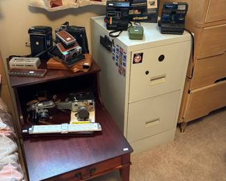 Filing Cabinet, Wooden Side Table