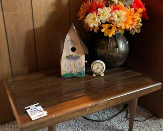MCM Wooden Slatted Accent Table