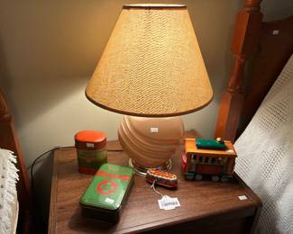 Western Germany Tin Trolly, Vtg Lamp