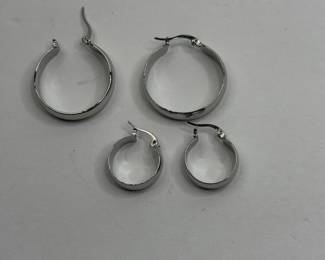 346 sterlingsilverhoopearringsassortment