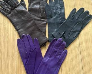 074 trioofleatherglovesinblackbrownan