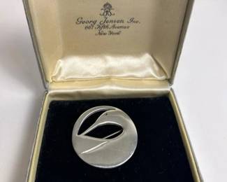 167 georgjensenmodernistsilverbirdpinb